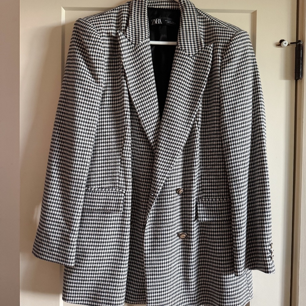 Zara Houndstooth Blazer
